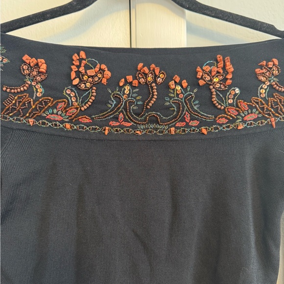 Vintage Lillie Rubin off the shoulder beaded top - Picture 2 of 6
